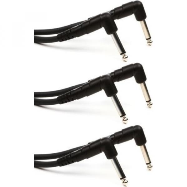 Planet Waves PW-CGTPRA-01 Classic Series Patch Cable (R... (3-pack) Value Bundle #1 image