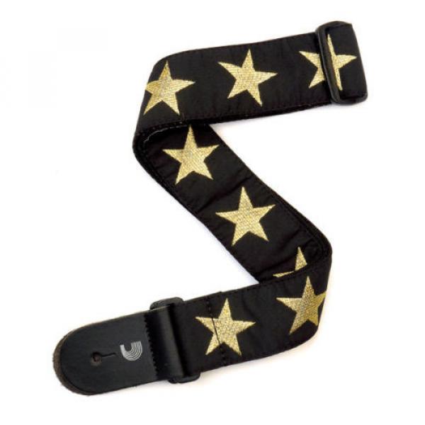 D&#039;ADDARIO - PLANET WAVES - WOVEN GUITAR STRAP - GOLD STAR #1 image
