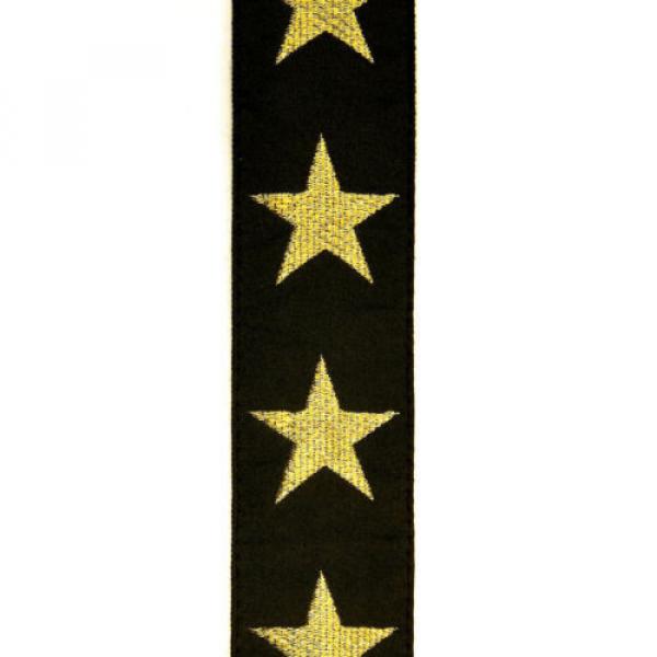 D&#039;ADDARIO - PLANET WAVES - WOVEN GUITAR STRAP - GOLD STAR #2 image