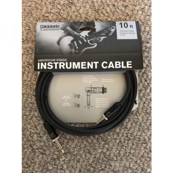 Planet Waves 10&#039; American Stage Instrument Cable 10 foot Guitar Bass #1 image