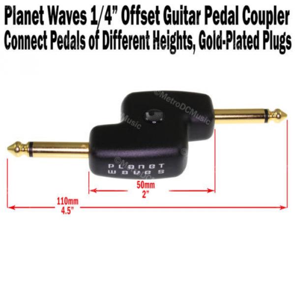 2-Pack Planet Waves 1/4&#034; Offset Guitar Pedal Coupler Patch Cable Cord Gold 6.35 #2 image