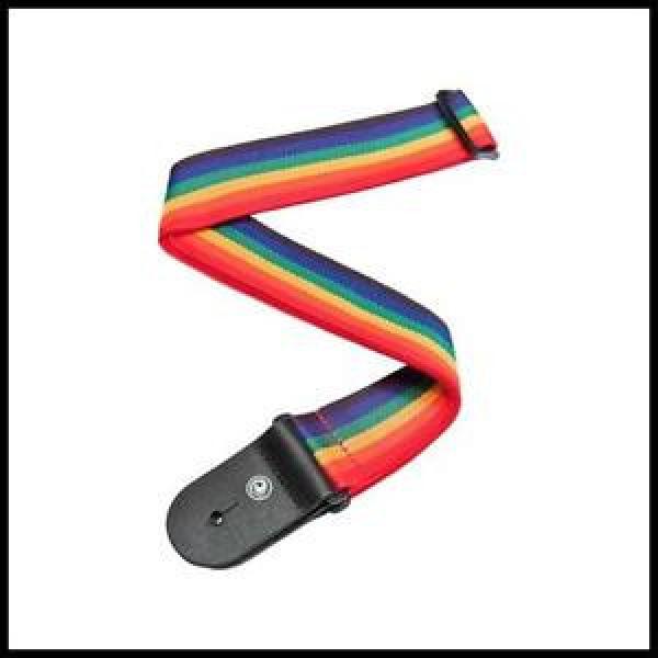 Planet Waves Polypropylene Adjustable Guitar Strap Rainbow PWS111 Made in Canada #1 image