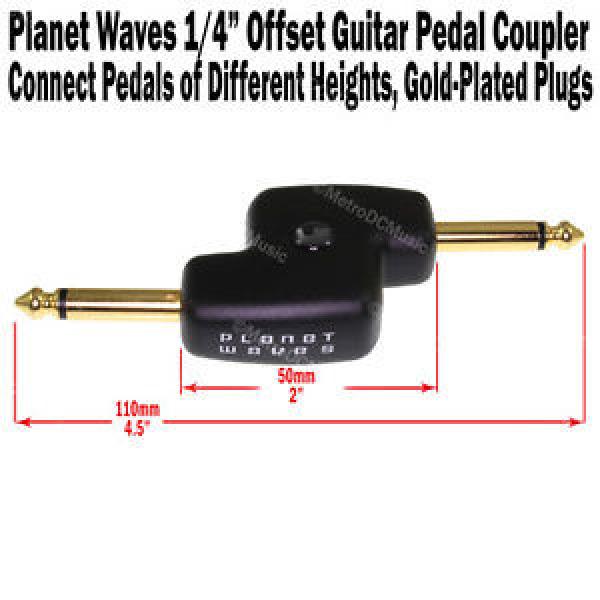 Planet Waves 1/4&#034; Offset Guitar Pedal Coupler Patch Cable Cord Gold 6.35mm NEW #1 image