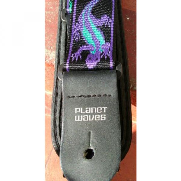 Planet waves woven guitar strap lizard design with shoulder pad mint condition. #1 image
