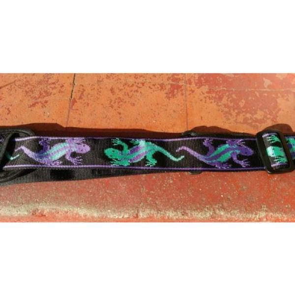 Planet waves woven guitar strap lizard design with shoulder pad mint condition. #2 image