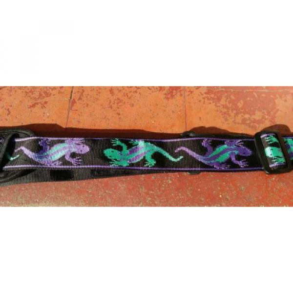 Planet waves woven guitar strap lizard design with shoulder pad mint condition. #4 image