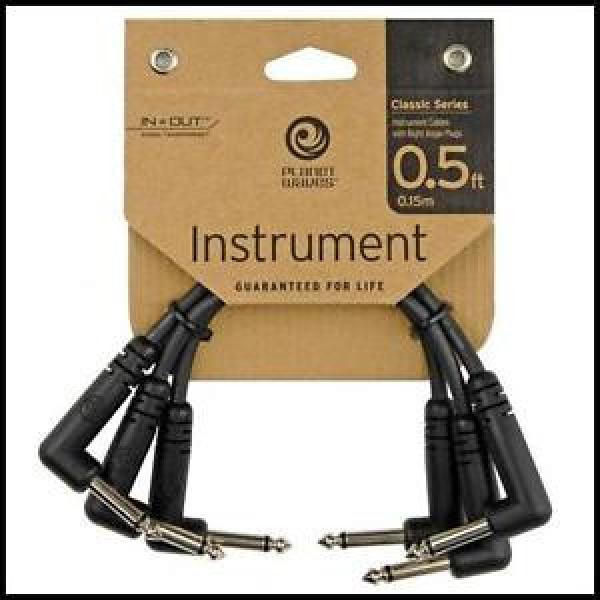 Planet Waves Classic Series 6&#034; 1/4&#034; Guitar Patch Cables 3 Pack 3 x 6 inch cable #1 image