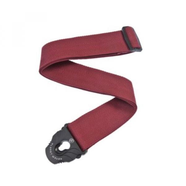 Planet Waves Red Poly Guitar Strap with Planet Lock Ends - Adjustable PWSPL201 #2 image