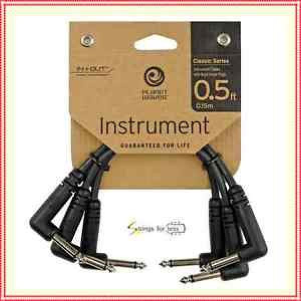 D&#039;addario Planet Waves Classic Series 6&#034; 1/4&#034; Guitar Patch Cables 3 Pack PW-CGTP #1 image
