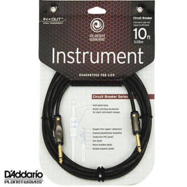 Planet Waves Circuit Breaker Series 10ft Instrument Guitar Cable Lead Straight #1 image