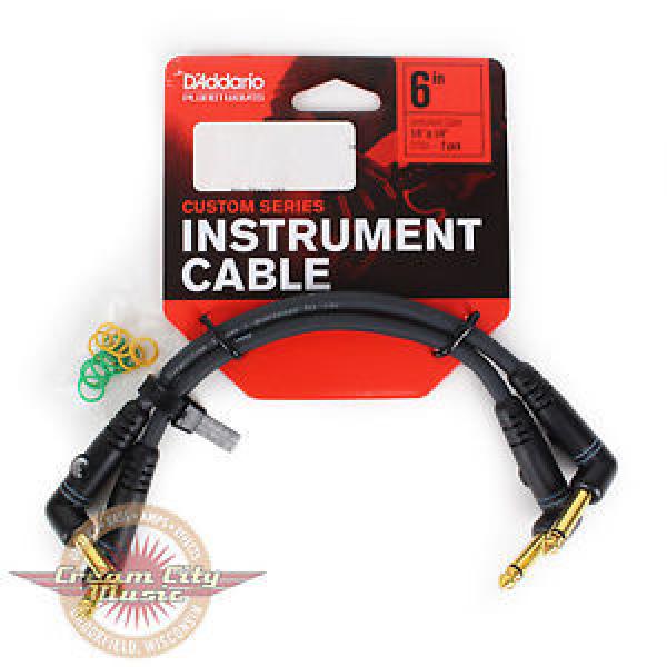 Brand New D&#039;Addario/Planet Waves Custom Series 6in. Patch Cable Right Angle 2-Pk #1 image