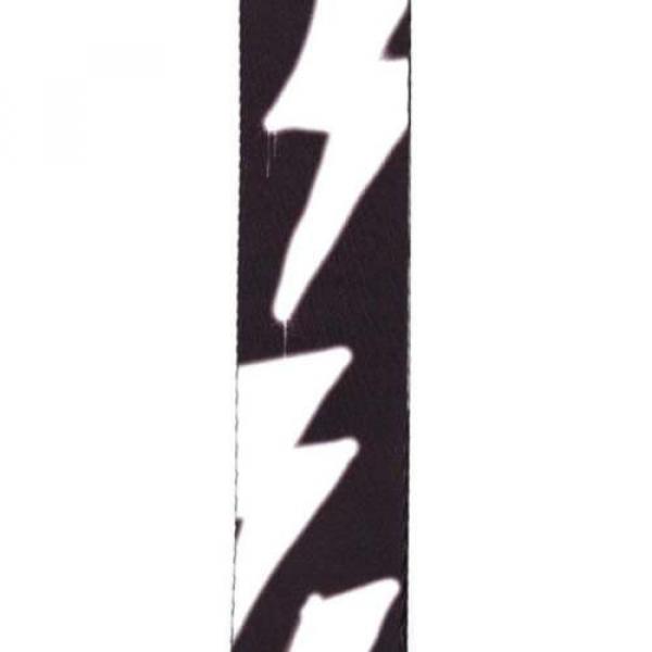 D&#039;Addario Planet Waves Graffiti Bolts Guitar Strap - Black &amp; White #2 image