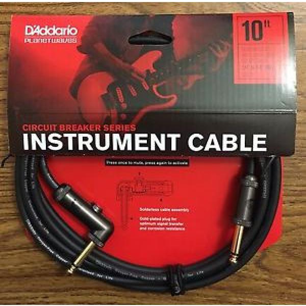 D&#039;Addario Planet Waves 10&#039; Circuit Brkr Cable with Latching Cut-Off right angle #1 image