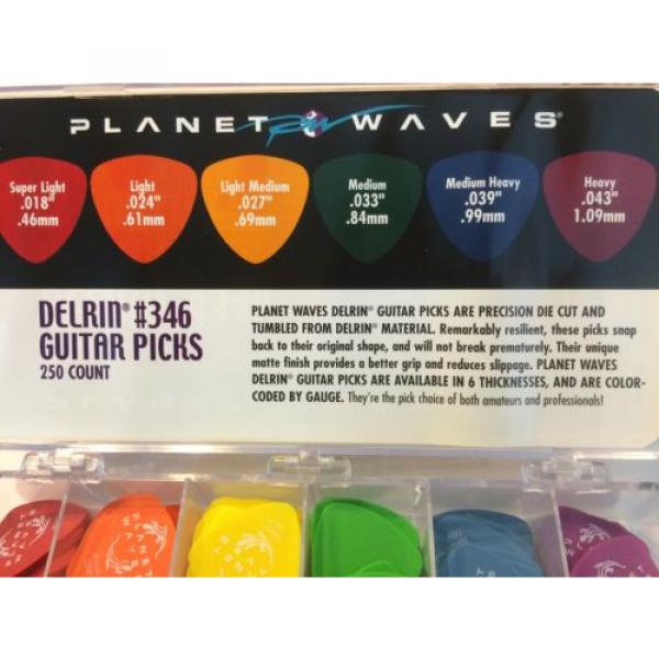 D&#039;Addario Planet Waves Guitar Picks  250 ct. Assortment Pack Rounded Tri Delrin #4 image