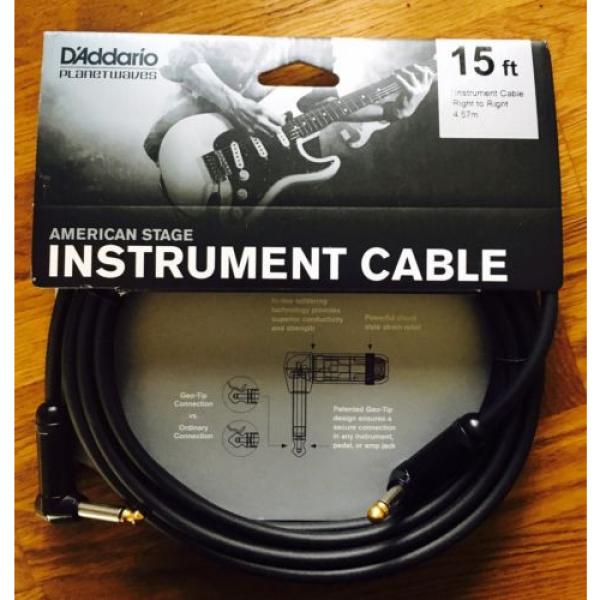 D&#039;Addario Planet Waves 15ft Dual Right Angle Instrument Cable #1 image