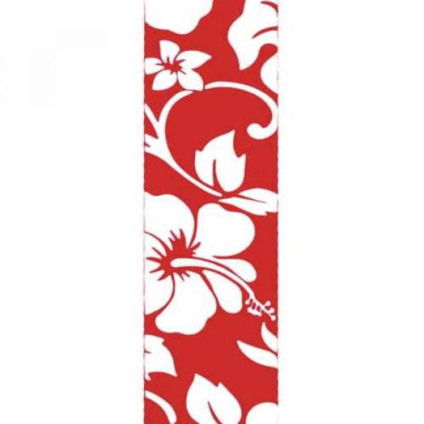 D&#039;Addario Planet Waves Hibiscus Guitar Strap - Red #2 image