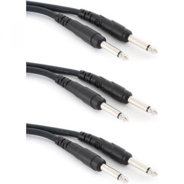 Planet Waves PW-CGTP-01 Classic Series Patch Cable - 1&#039;... (3-pack) Value Bundle #1 image