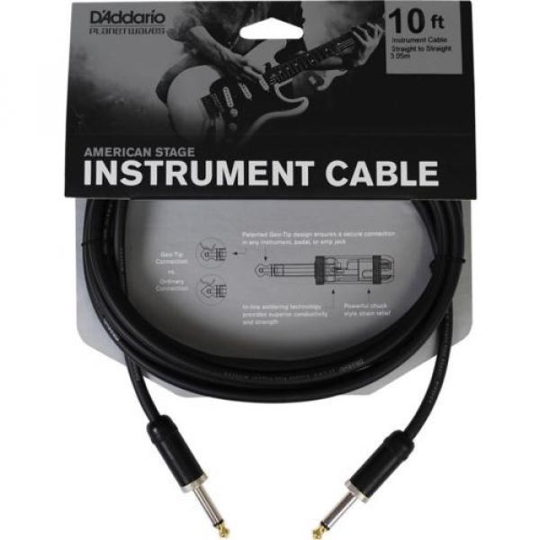 DADDARIO Planet Waves 10ft Instrument Cable American Stage Guitar Lead PWAMSG-10 #2 image