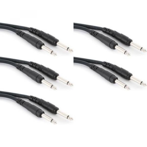 Planet Waves PW-CGTP-01 Classic Series Patch Cable - 1&#039;... (5-pack) Value Bundle #1 image