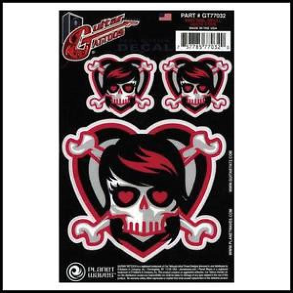 D&#039;Addario Planet Waves Guitar Tattoo Decal Emo Girl Skull  GT77032 New #1 image