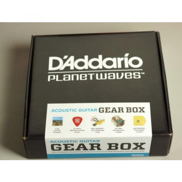 D&#039;Addario Planet Waves Acoustic Guitar Gear Box NEW Picks NS Tuner Cloth Strings #1 image