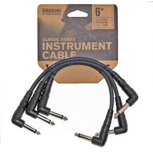 D&#039;ADDARIO PLANET WAVES CLASSIC PATCH CABLES 3 x 6&#034; PW-CGTP-305 LEAD NEW SIX INCH #1 image