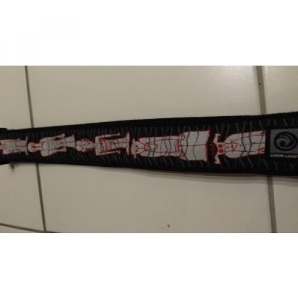 GENUINE PLANET WAVES 2 INCH WOVEN GUITAR STRAP USED MONSTER PATTERN!! #613 #2 image
