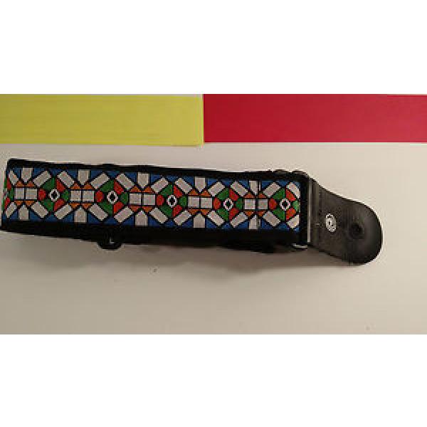 COOL Planet Waves Stained Glass 50E02 Woven Electric Guitar Strap Blue #1 image