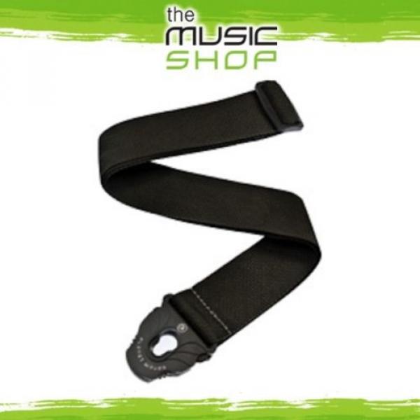 Planet Waves Black Poly Guitar Strap with Planet Lock Ends - Adjustable PWSPL200 #1 image