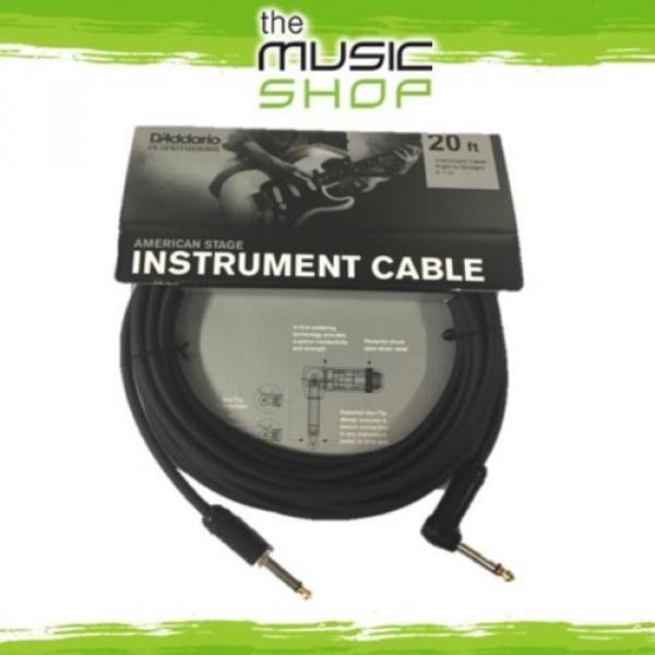 Planet Waves 20ft American Stage Instrument Cable - R/A Guitar Lead - AMSGRA-20 #1 image