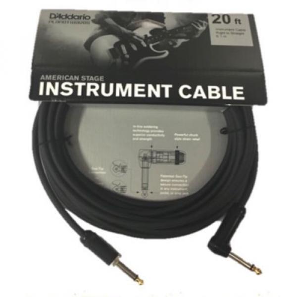 Planet Waves 20ft American Stage Instrument Cable - R/A Guitar Lead - AMSGRA-20 #2 image
